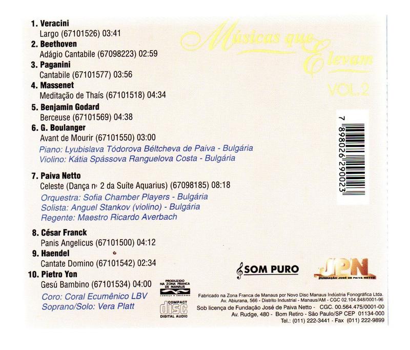 Cd musicas que elevam vol 2 - Música e Shows de Samba e Pagode